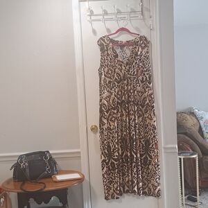 Susan Lawrence Brown and Black Maxi Dress